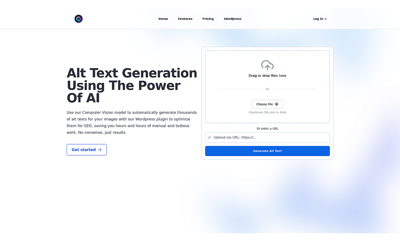 Alt Text Generator AI screenshot