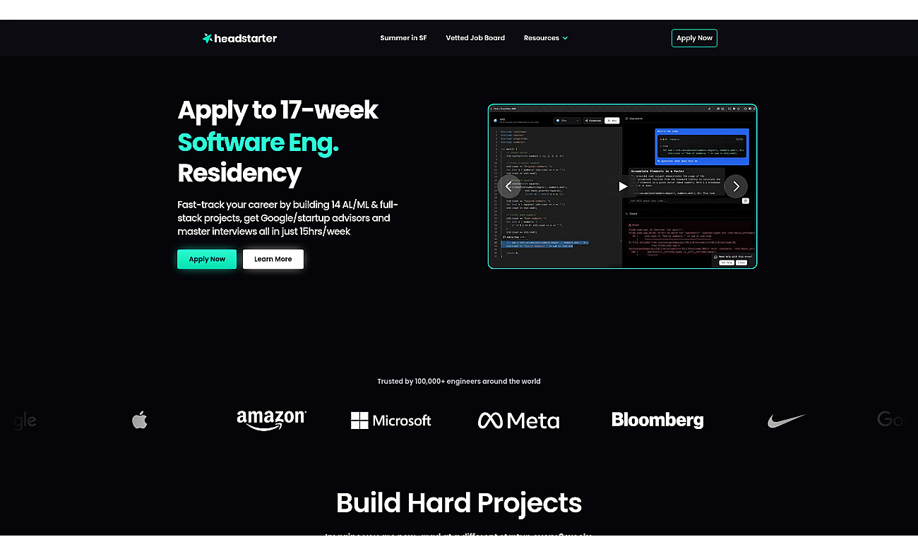 Headstarter screenshot