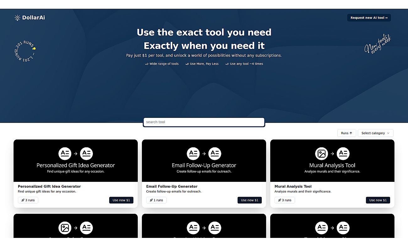 Dollarai.store screenshot