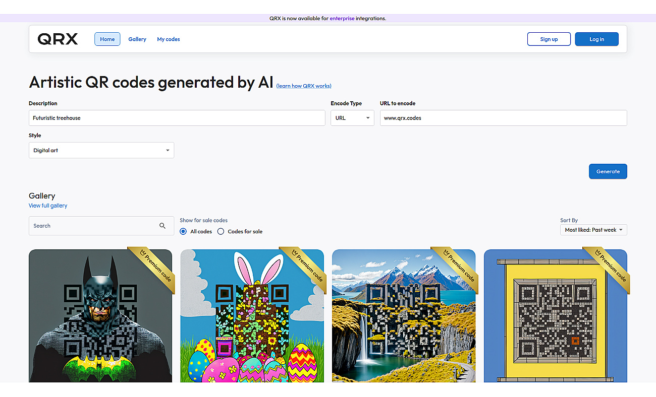 QRX Codes screenshot