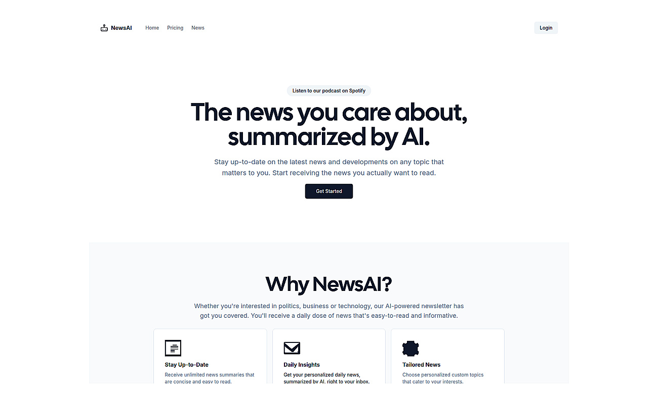 NewsAI.me screenshot