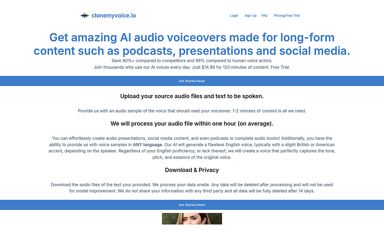 Clonemyvoice screenshot
