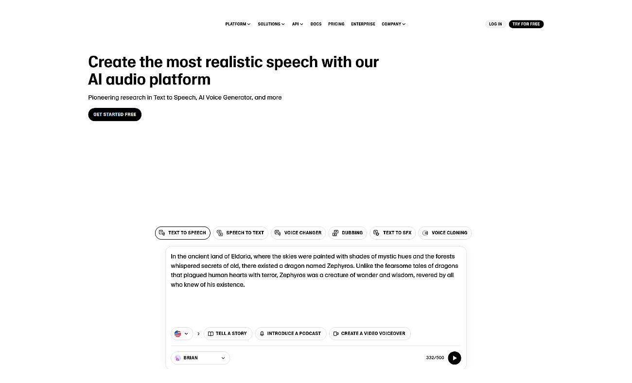 ElevenLabs screenshot