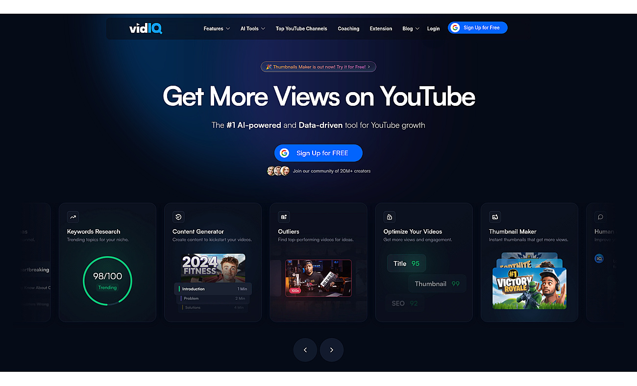 vidIQ screenshot