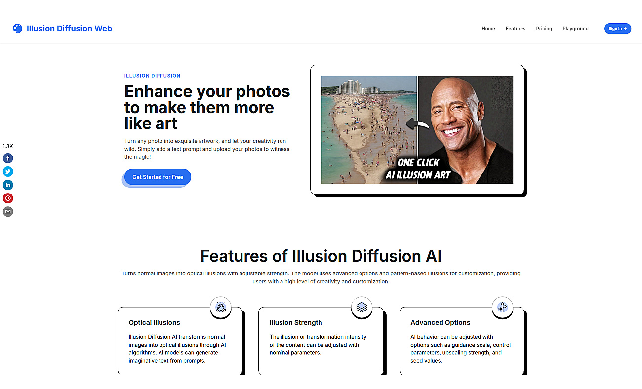 Illusion diffusion web screenshot