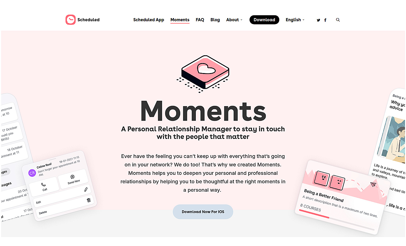 Moments screenshot