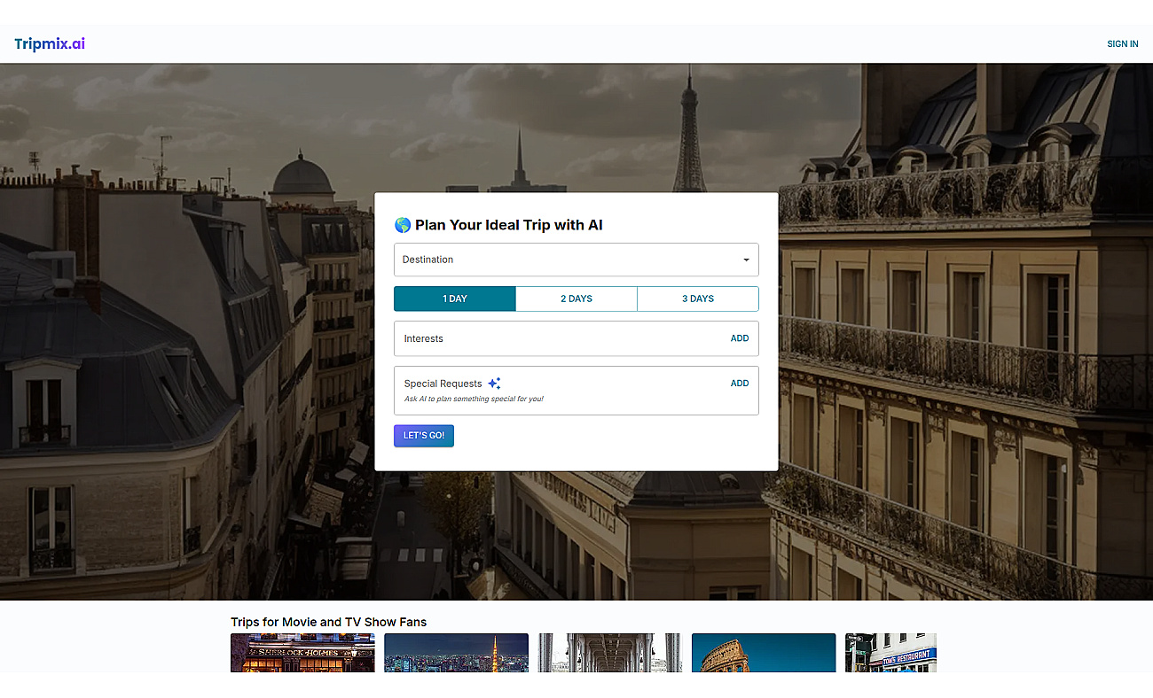 Tripmix screenshot