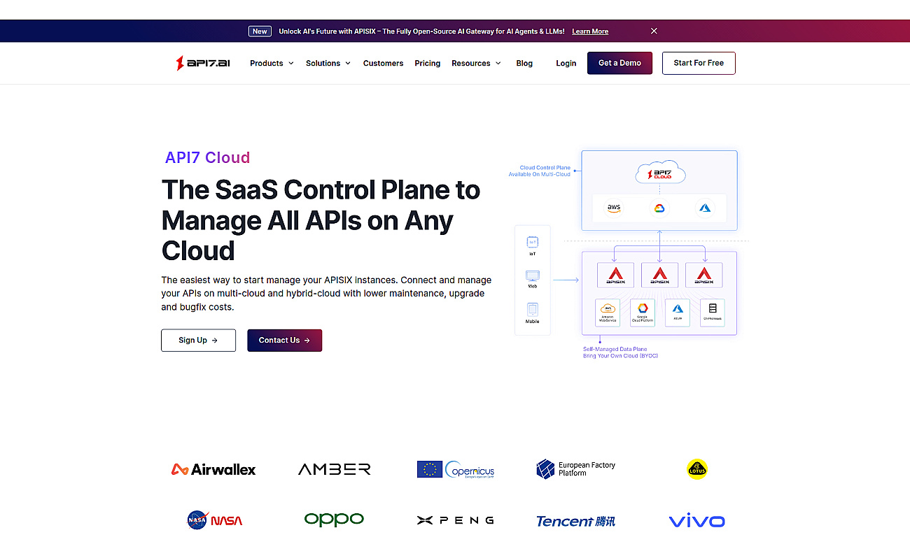 API7 cloud screenshot