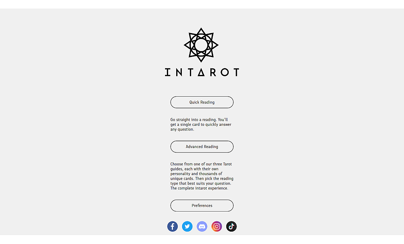 Intarot screenshot