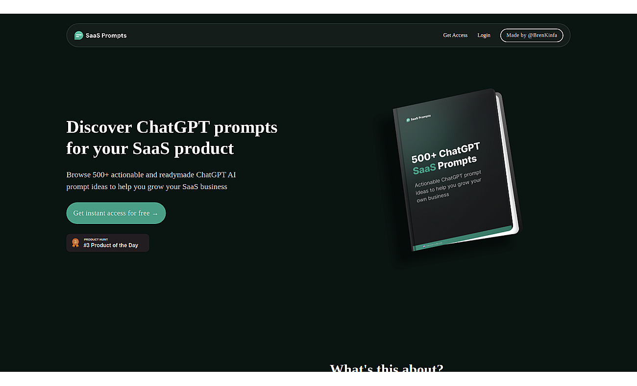 SaaS Prompts screenshot