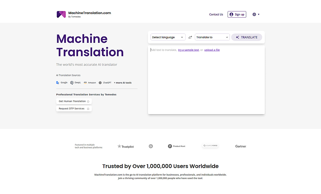 MachineTranslation screenshot