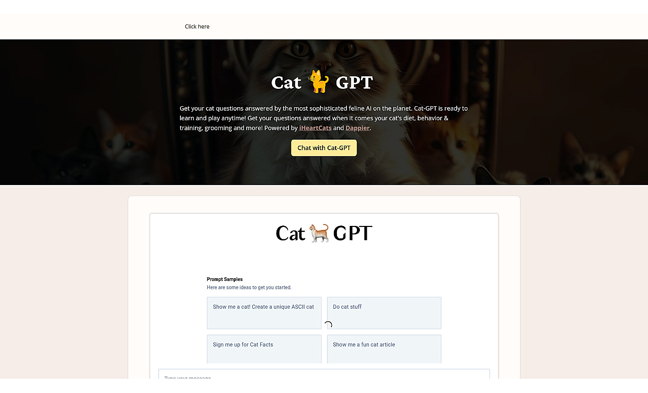 Cat 🐈 gpt screenshot
