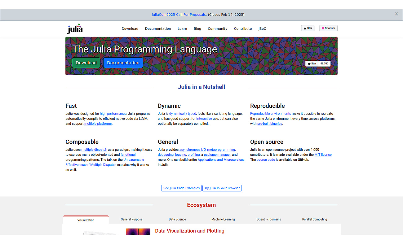 Julia screenshot