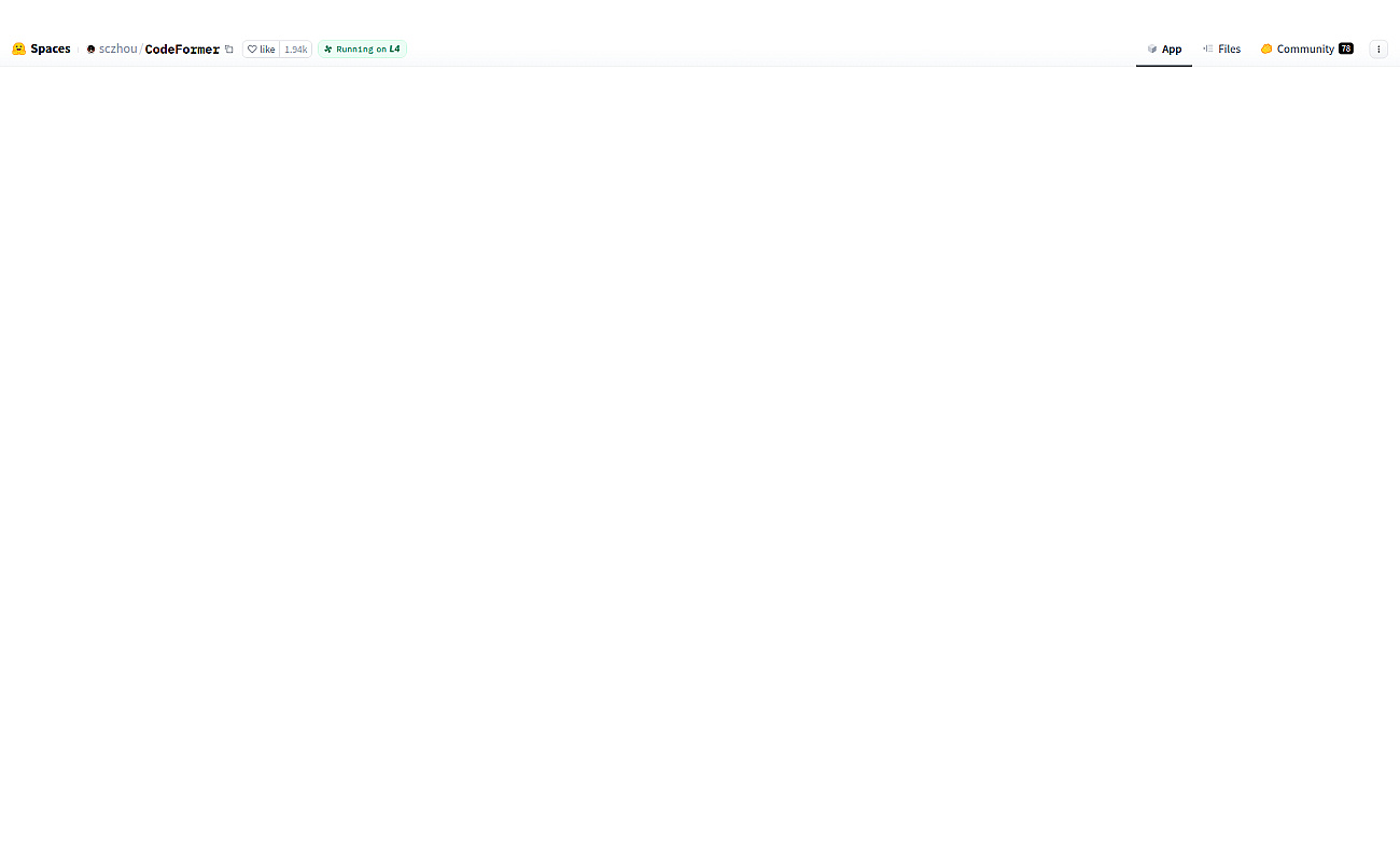 CodeFormer screenshot