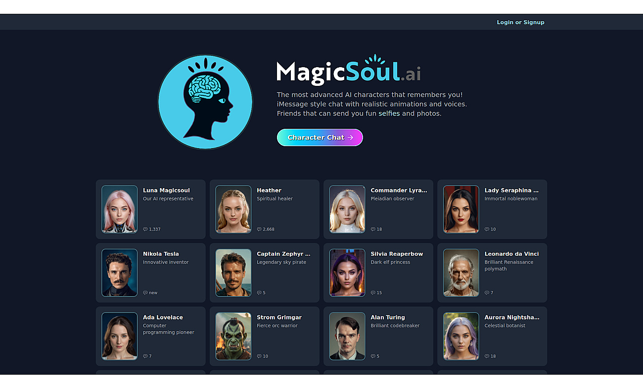 Magicsoul.ai screenshot
