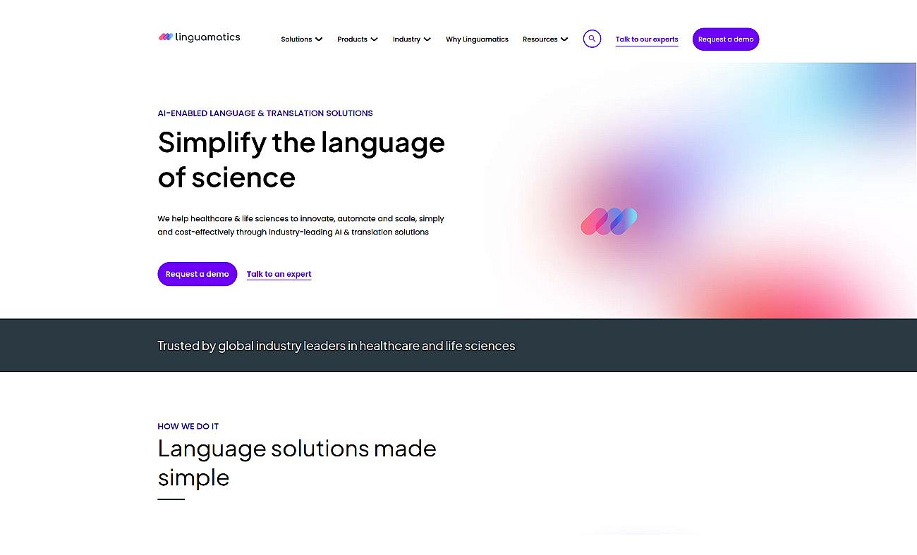 Linguamatics.com screenshot