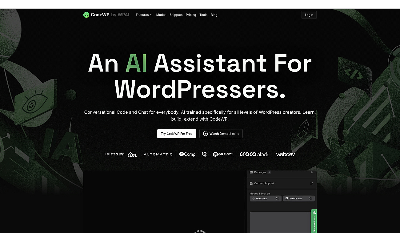 CodeWP screenshot