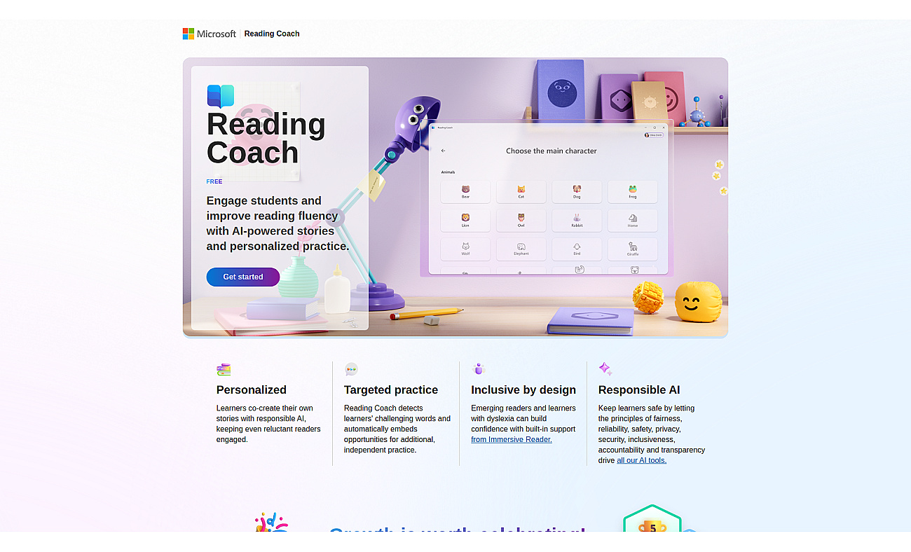 Microsoft Reading Coach screenshot