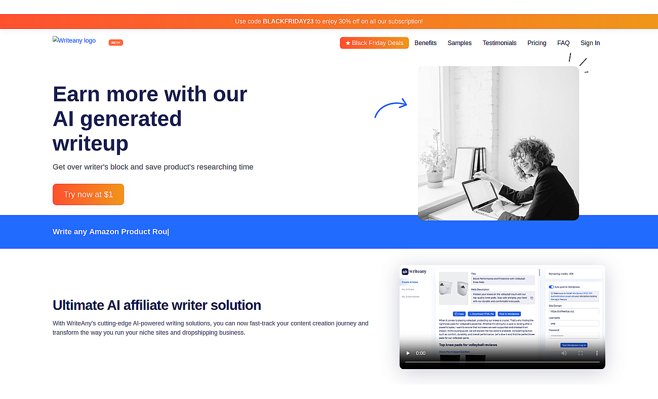 Writeany screenshot