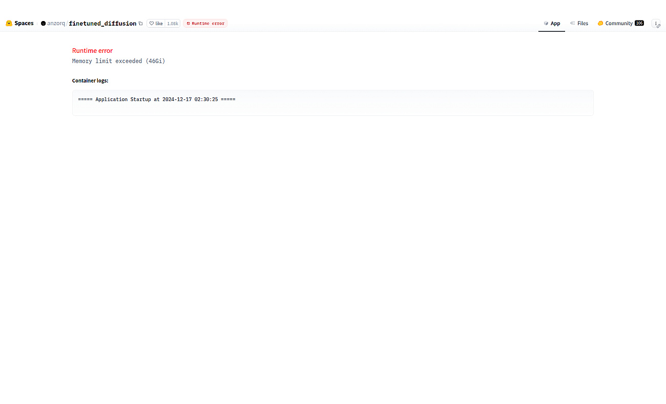 Finetuned Stable Diffusion screenshot