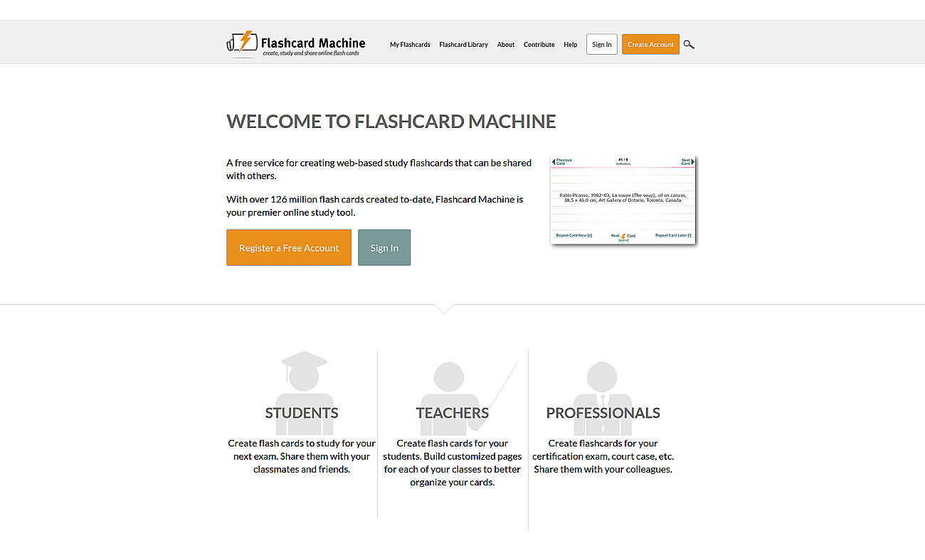 Flashcard Machine screenshot