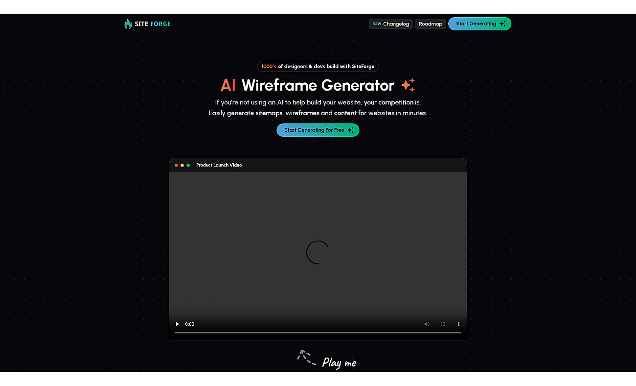 SiteForge screenshot