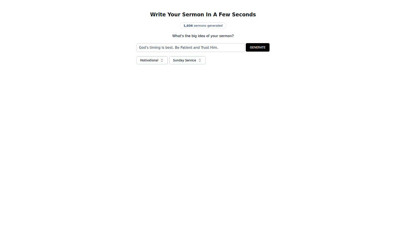 SermonGPT screenshot