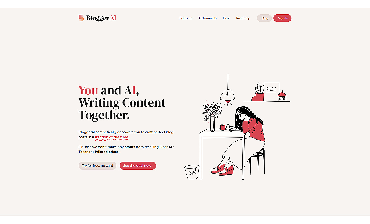 BloggerAI screenshot