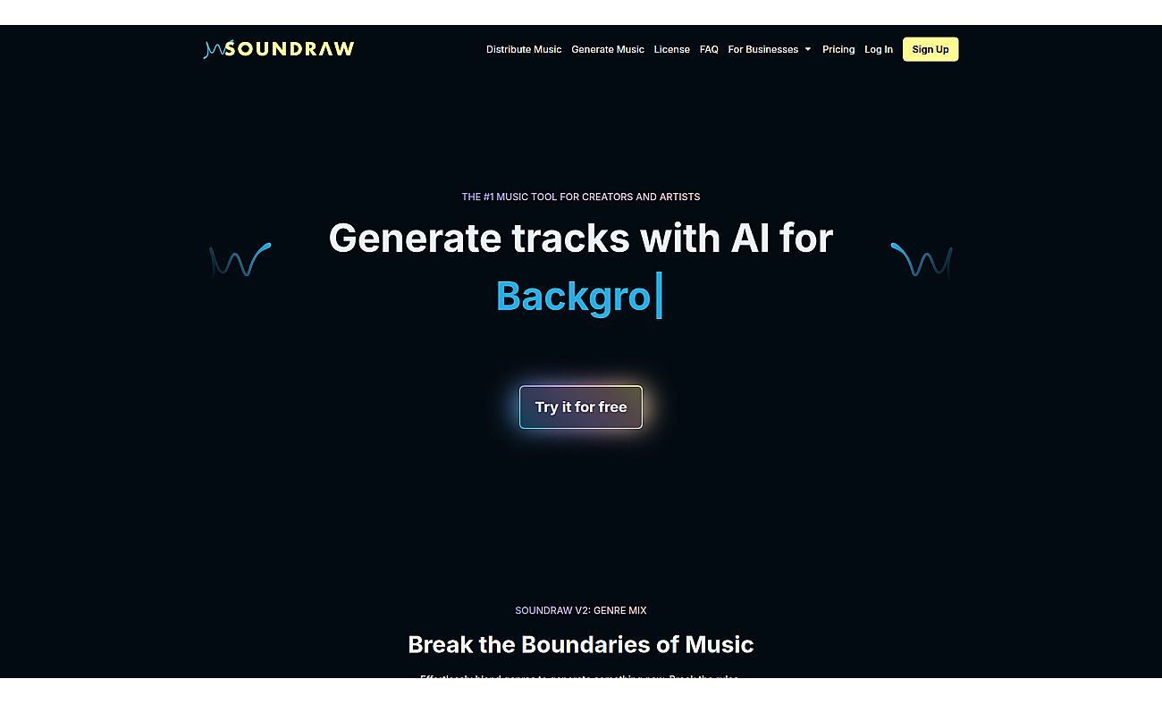 Soundraw screenshot