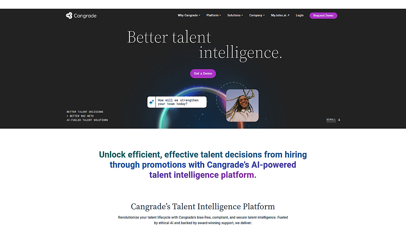 Cangrade.com screenshot