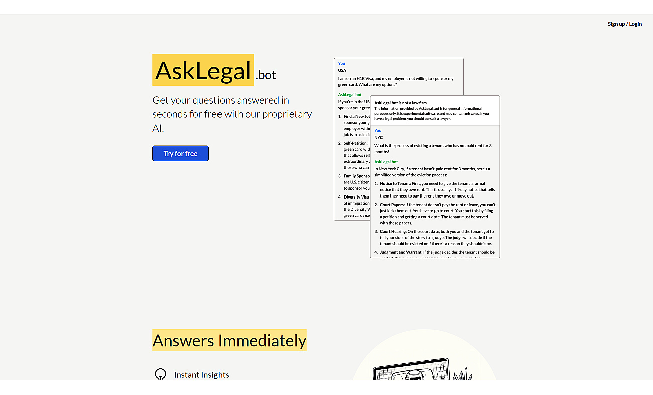 AskLegal.bot screenshot