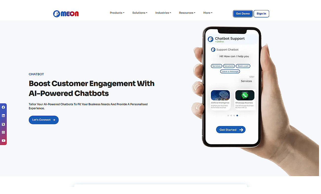 Meon Chatbot screenshot