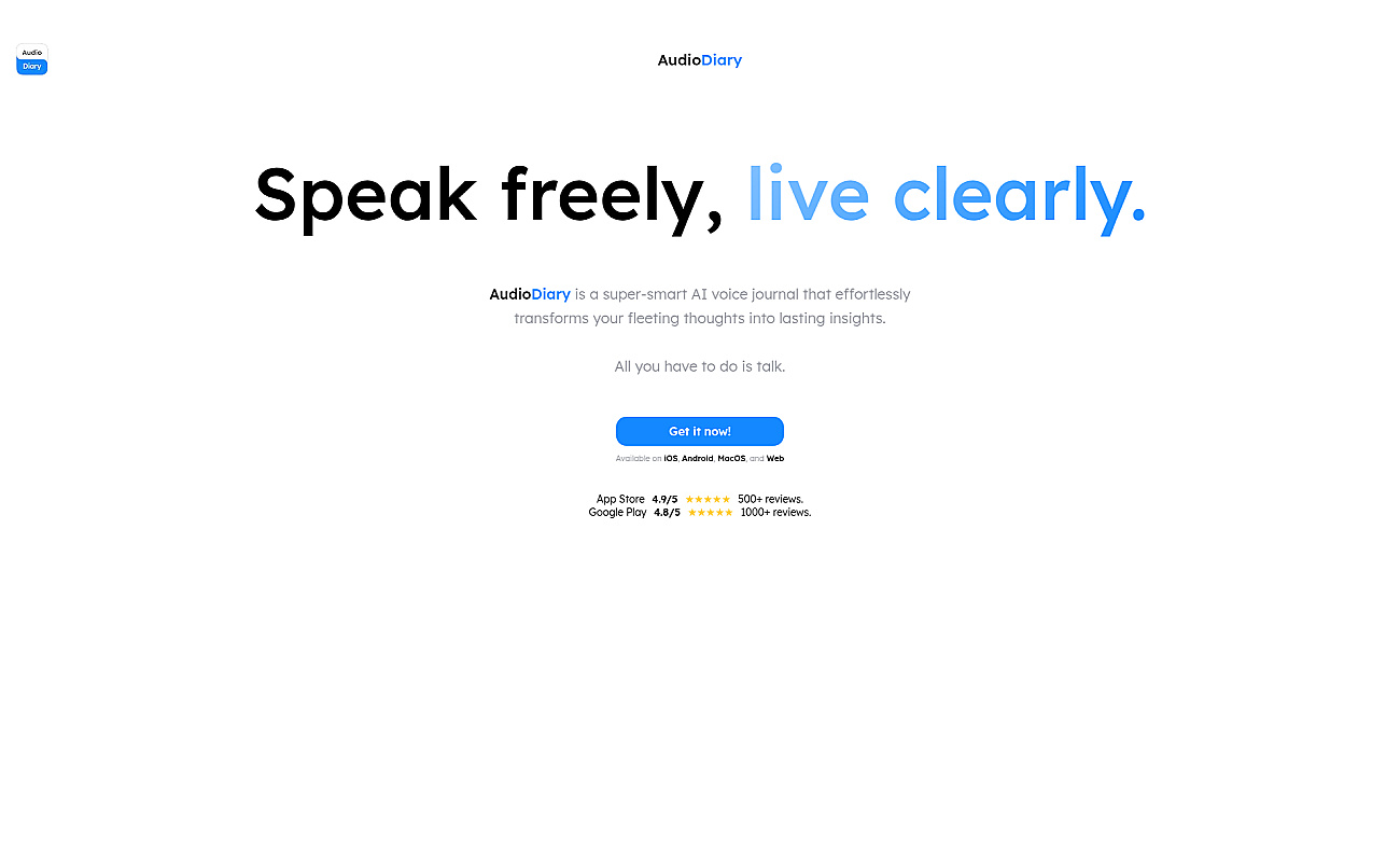 Audio Diary screenshot