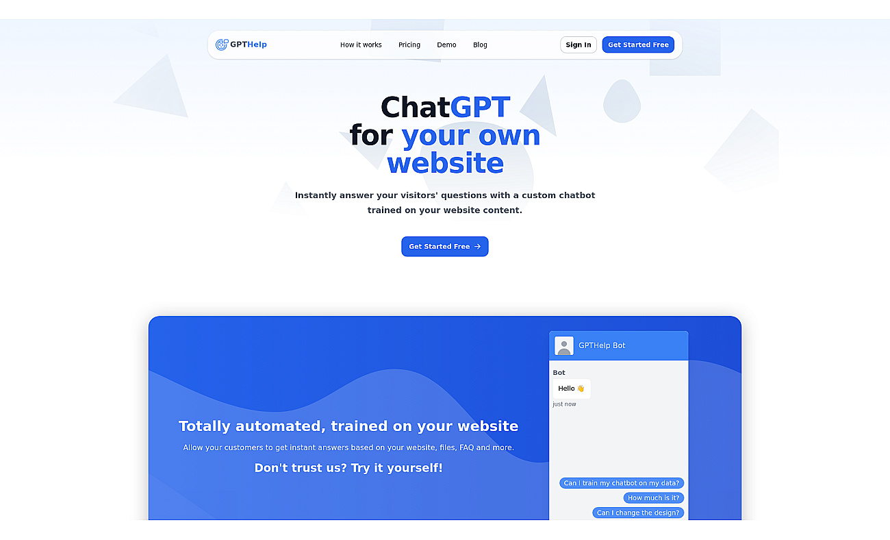 GPTHelp screenshot