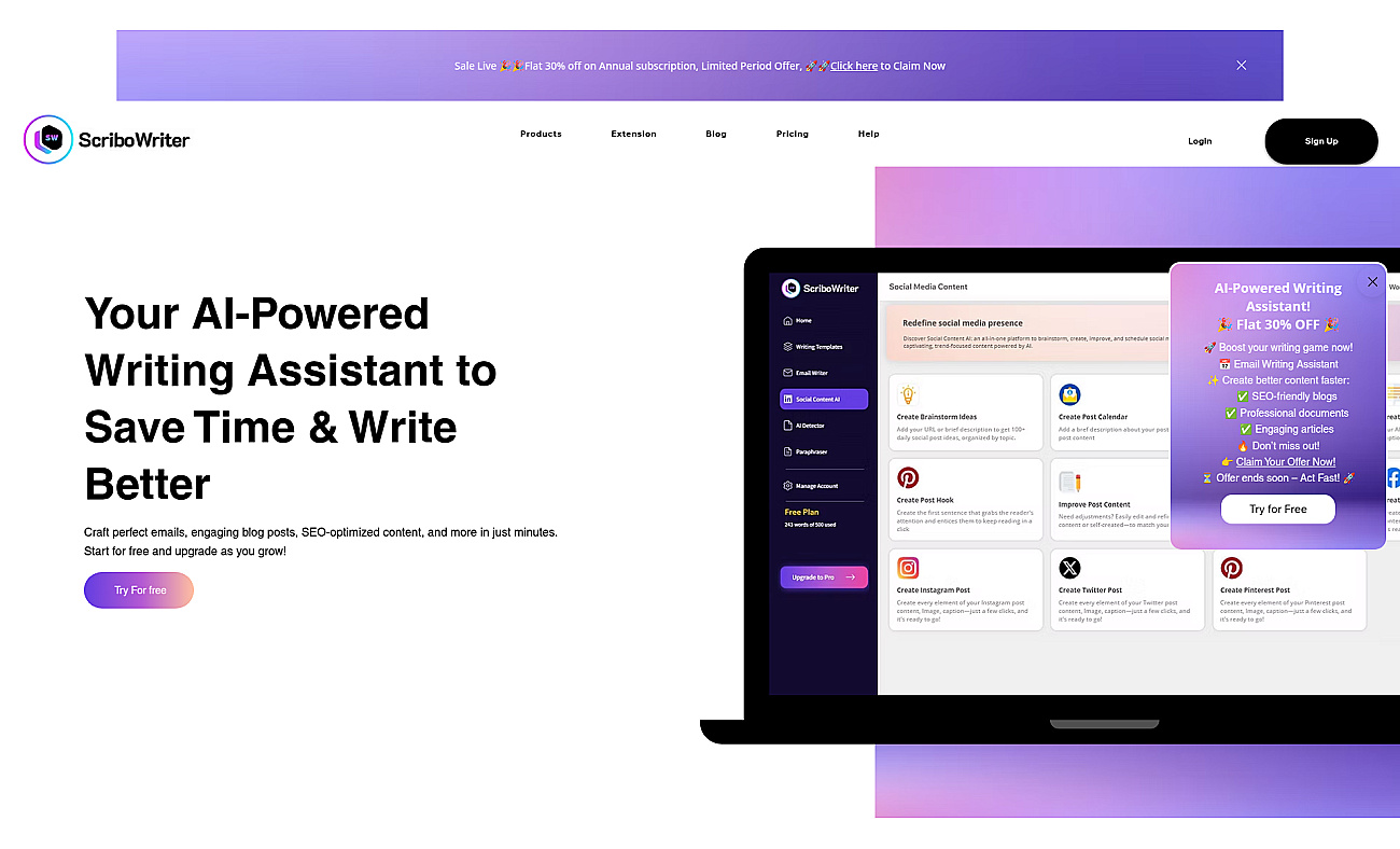 ScriboWriter screenshot
