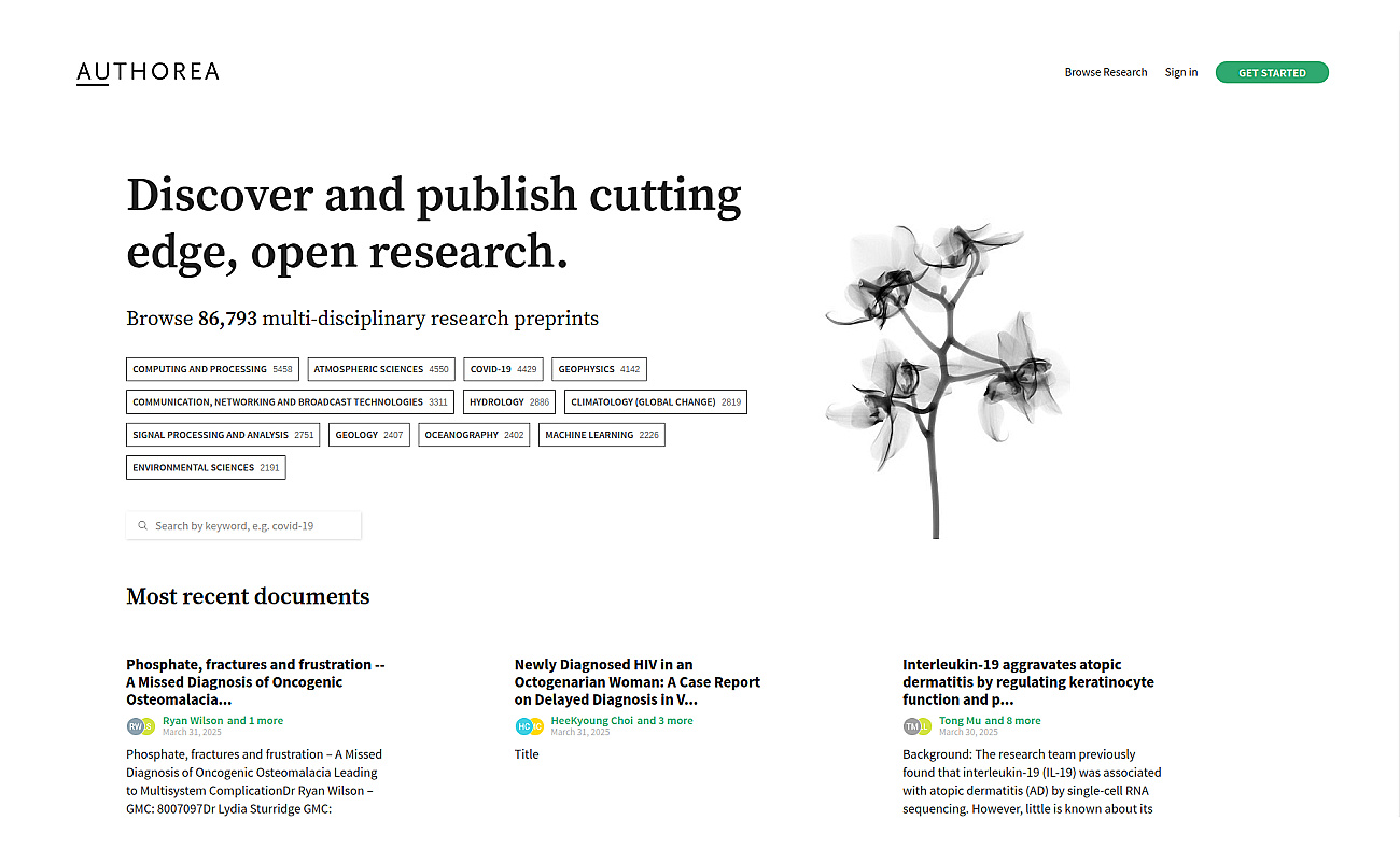 Authorea screenshot