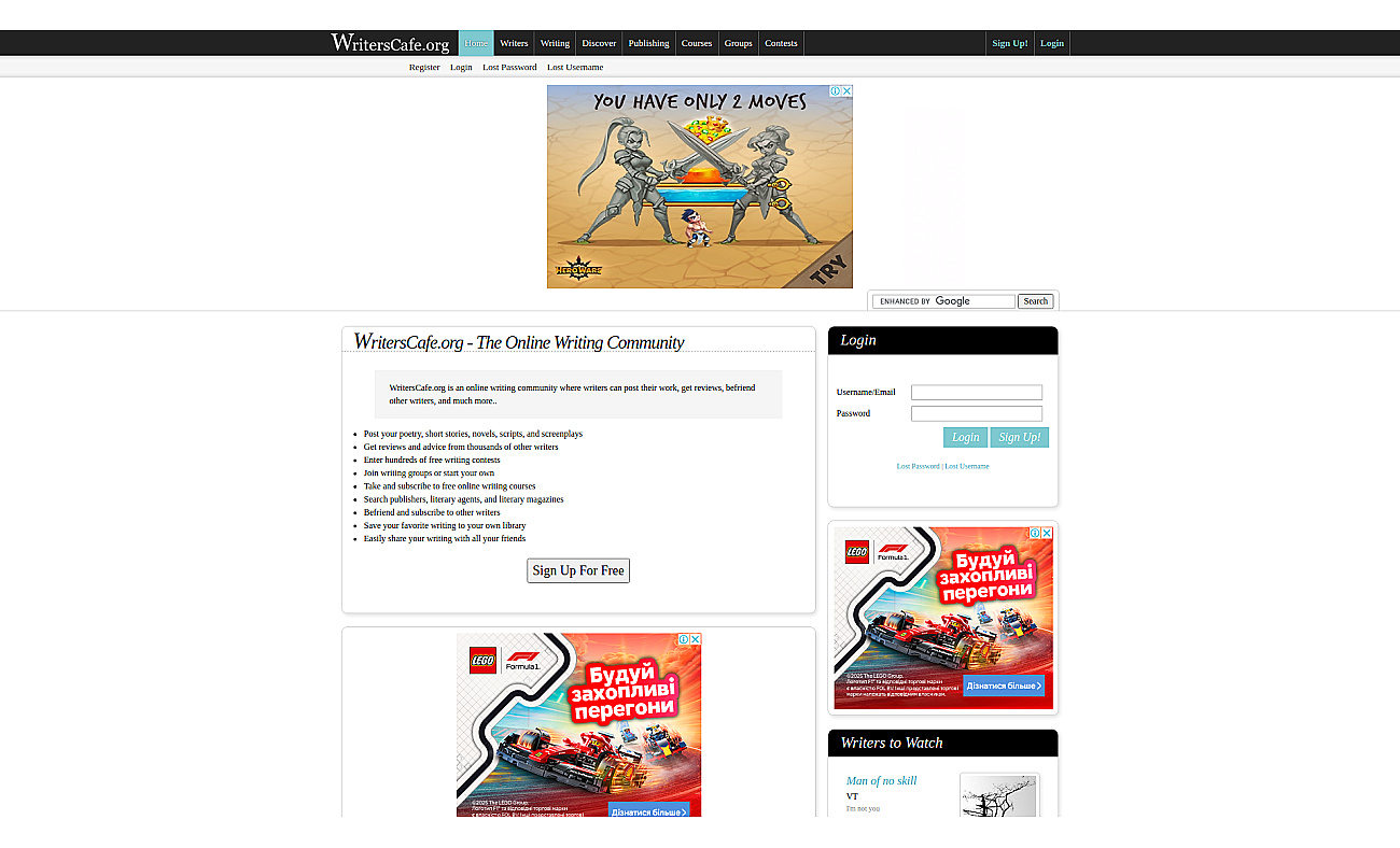 WritersCafe screenshot