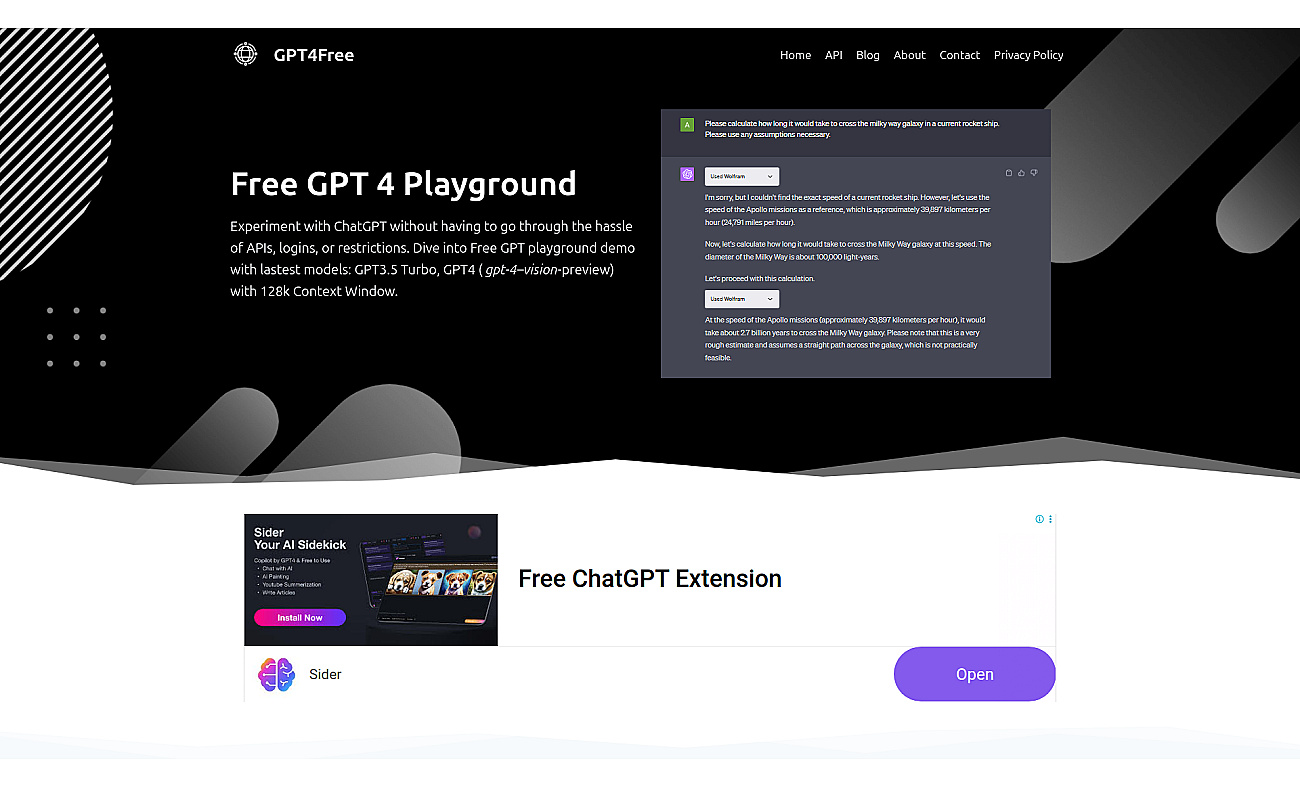 GPT4Free screenshot