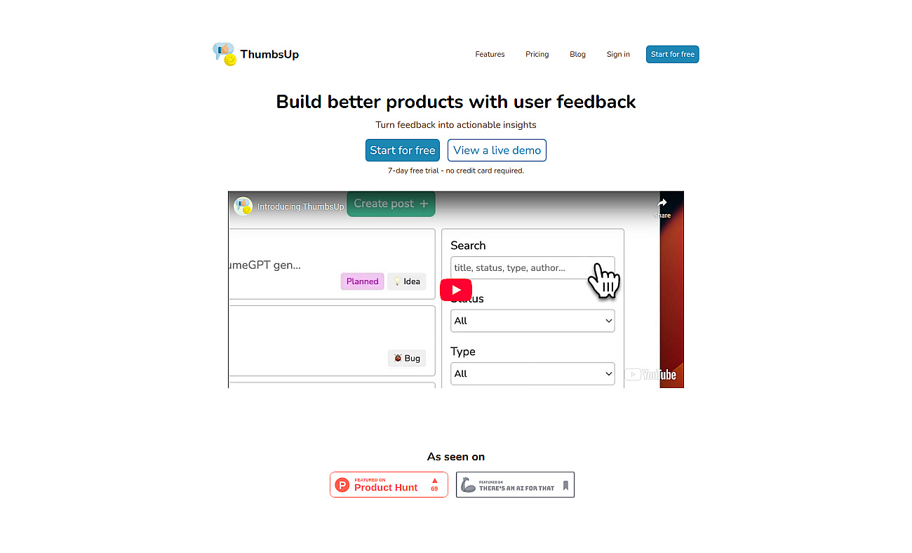 ThumbsUp screenshot