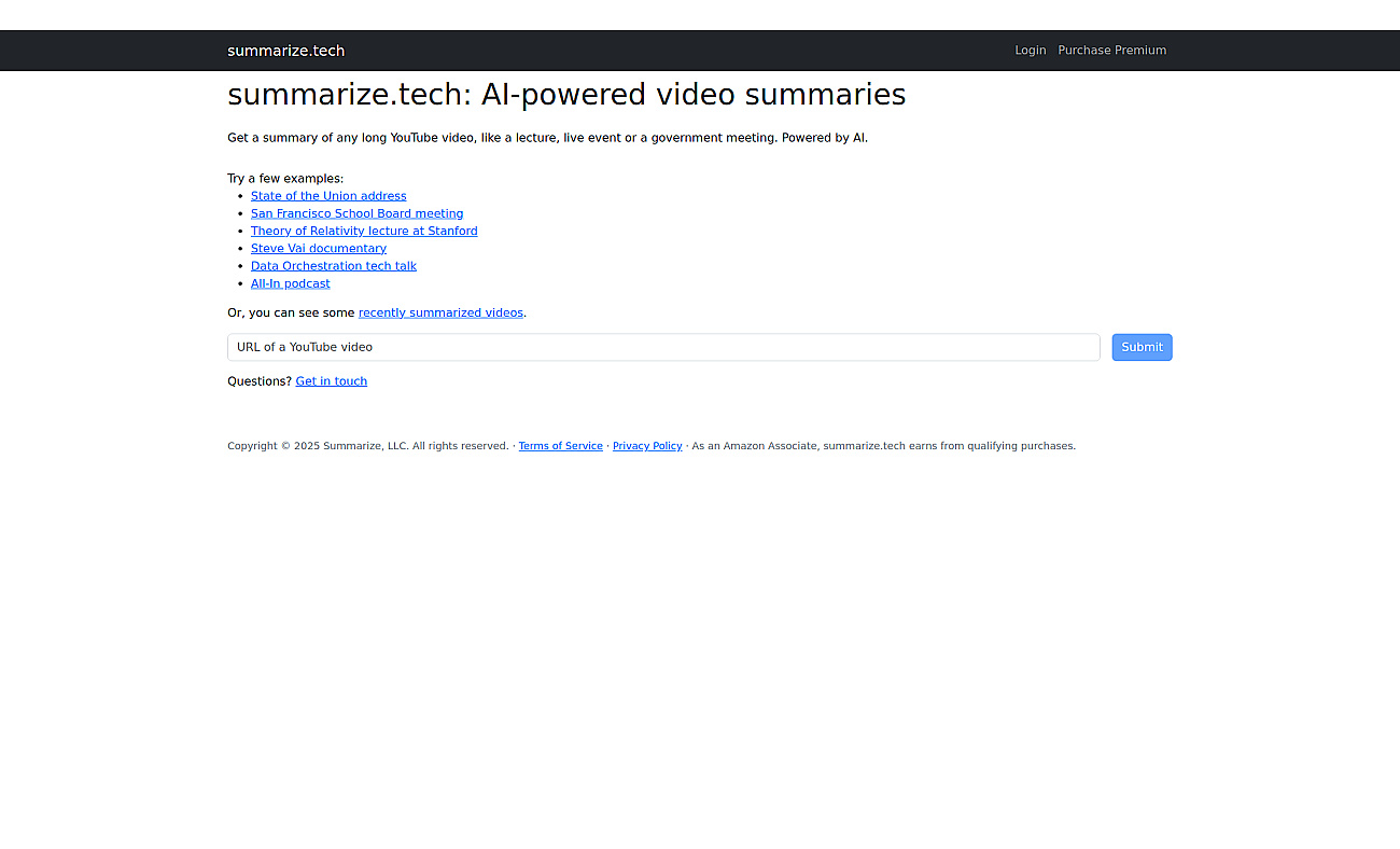 Summarize Tech screenshot