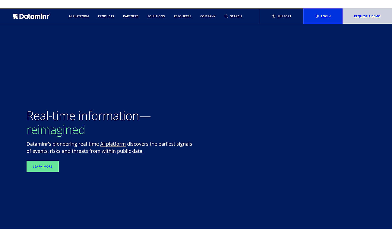 Dataminr screenshot