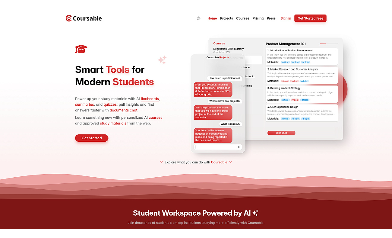 Coursable screenshot