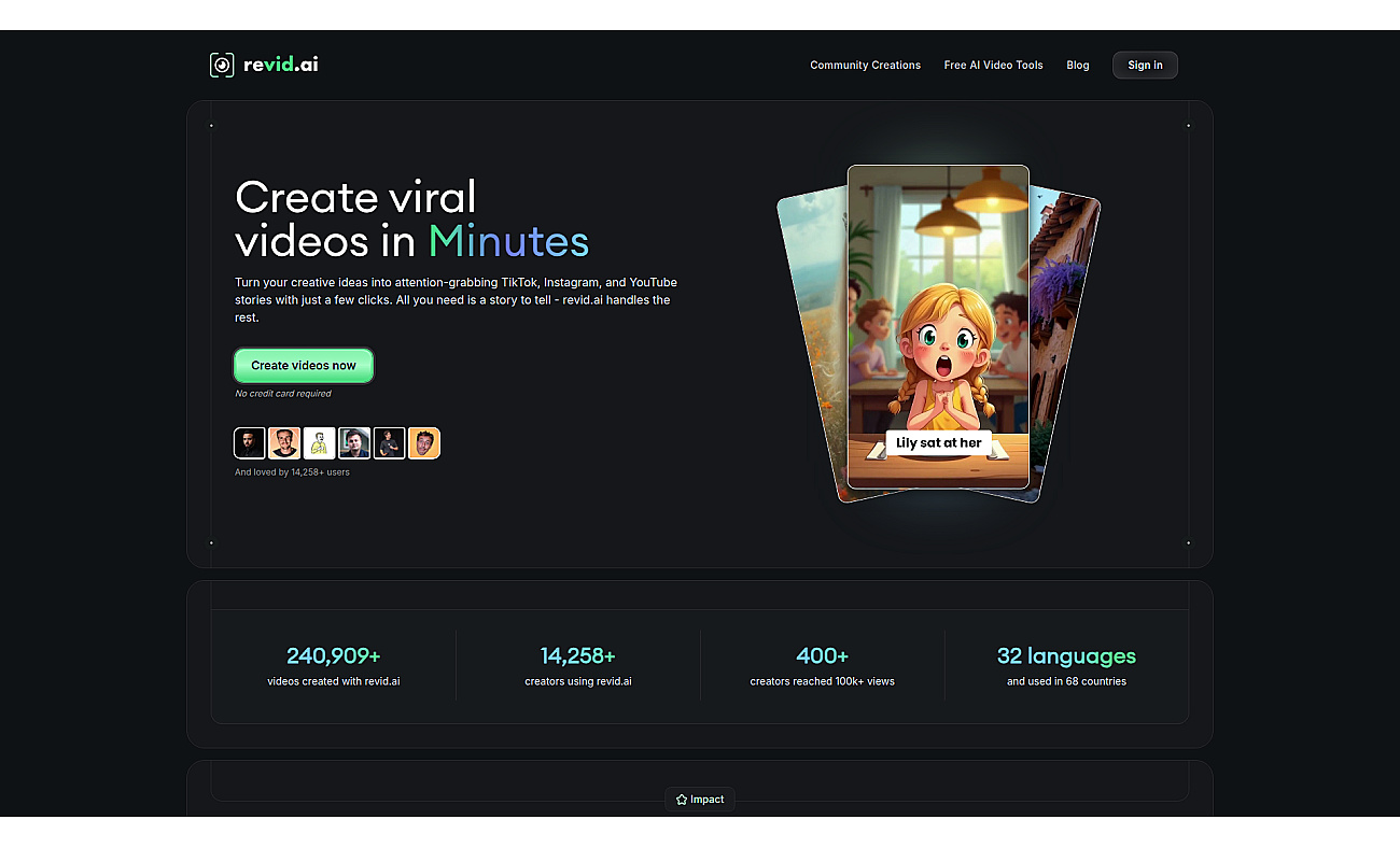 Revid screenshot