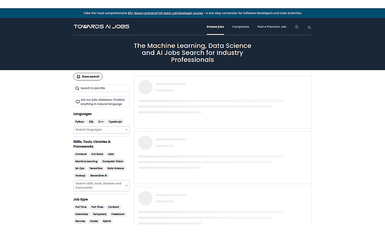 Towards AI Jobs screenshot