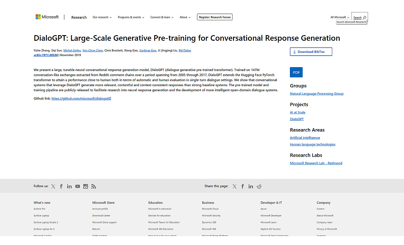 DialoGPT By Microsoft screenshot