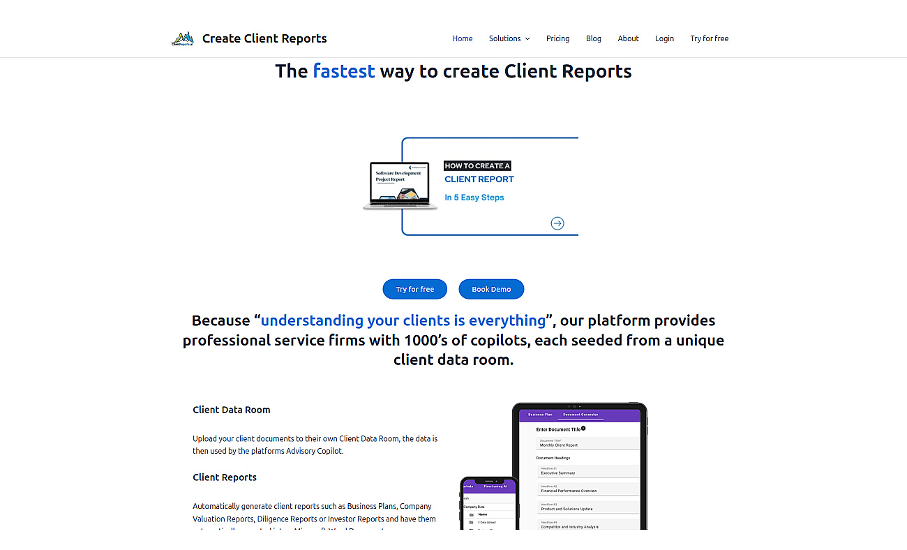 Client Reports screenshot