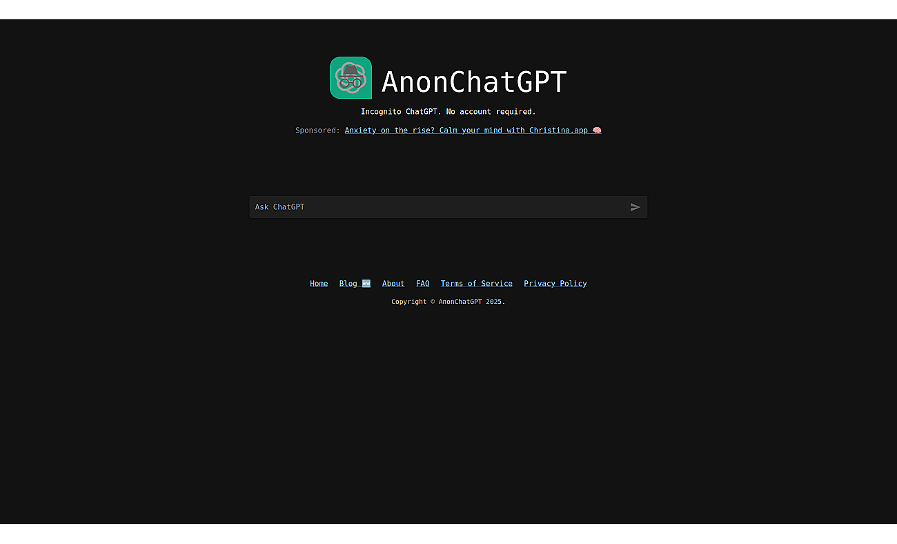 AnonChatGPT screenshot