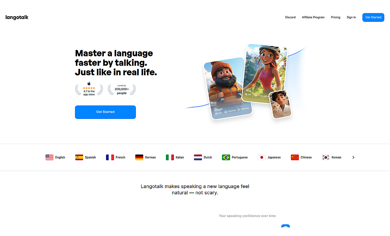 Langotalk screenshot