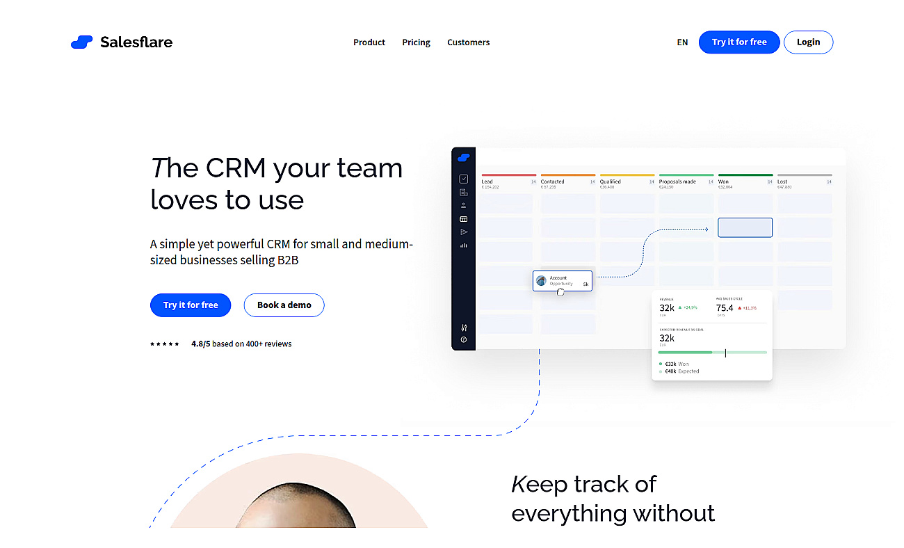 Salesflare screenshot