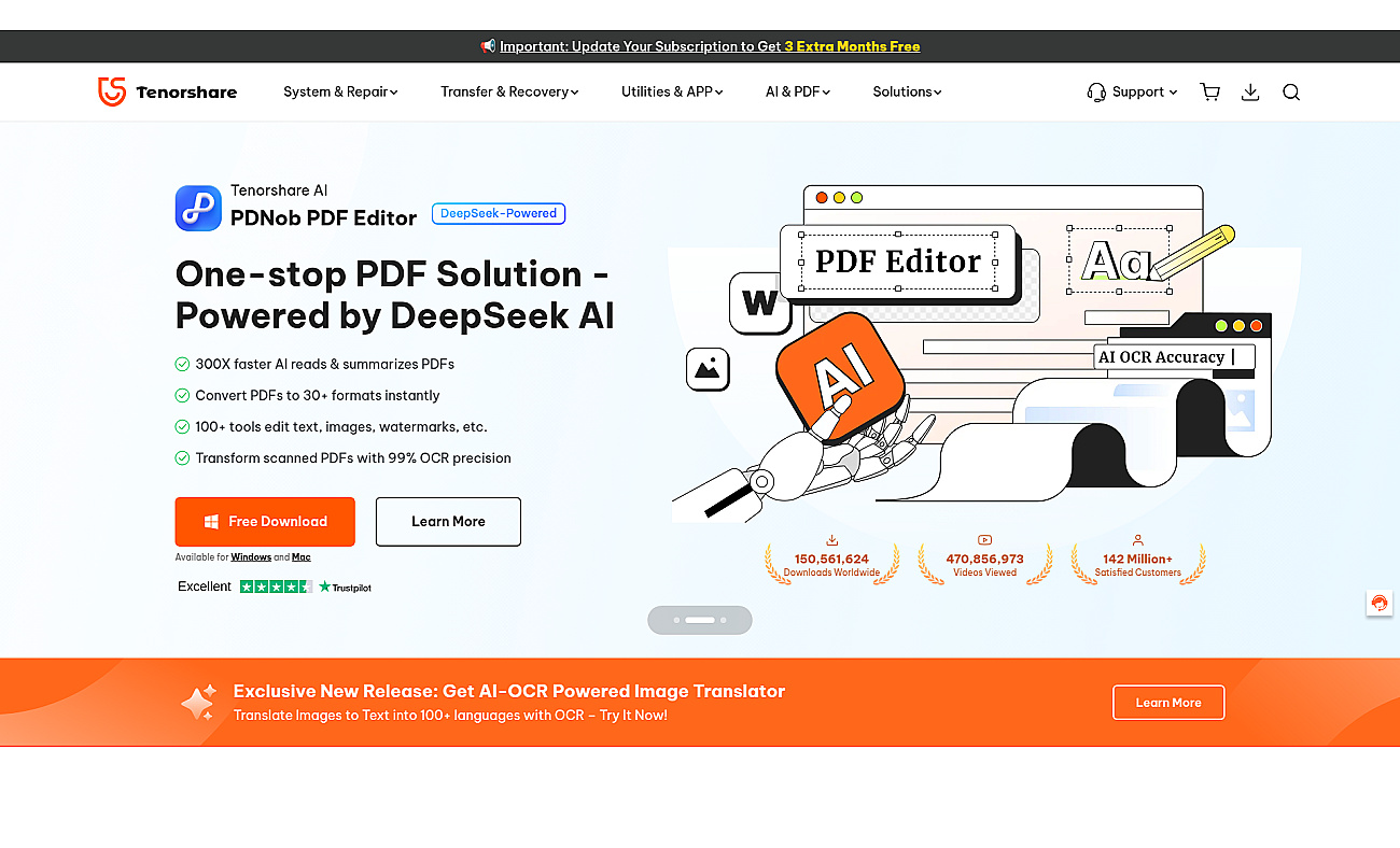 Tenorshare AI Chat PDF Tool screenshot